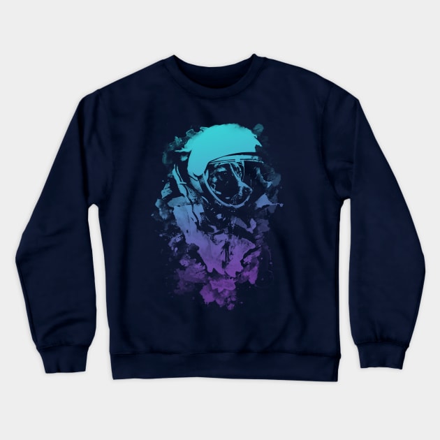 Space Dog (Dark Edition) Crewneck Sweatshirt by Sitchko